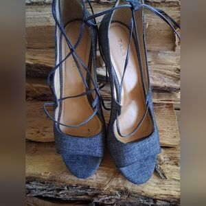 Talbots Charcoal Strappy Heels